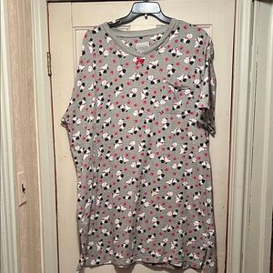 Basic Editions Gray Top with Puppy Dog Accents